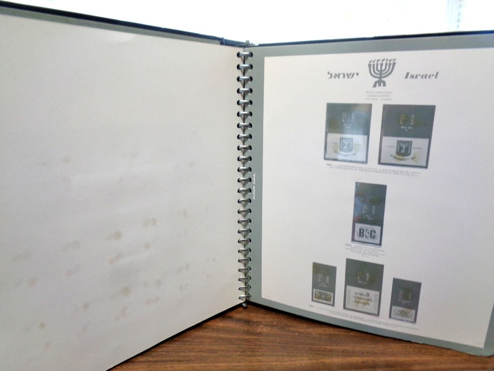 G.B.E. ISRAEL STAMP ALBUM W/ SLIPCASE 1948-1968 USED VF NO STAMPS