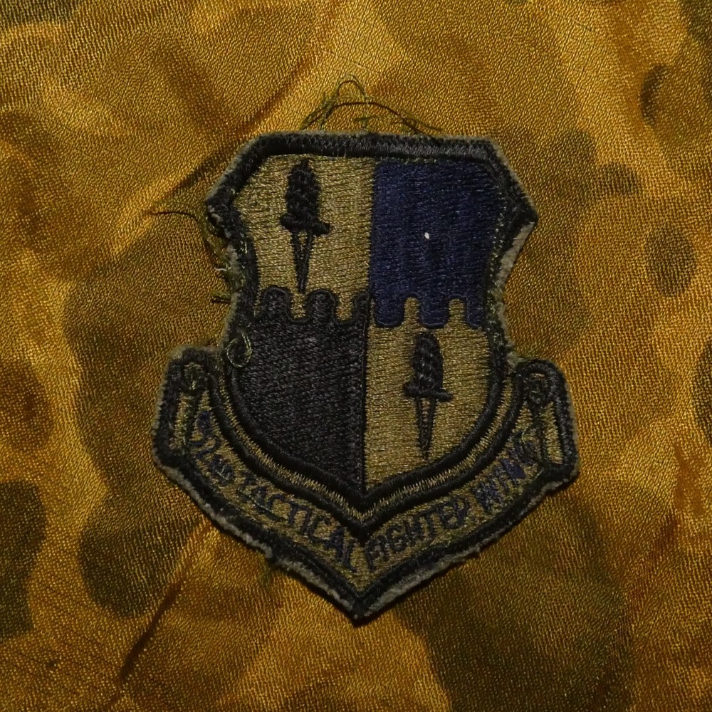 Original USAF 52nd Tactical Fighter Wing Fully-Embroidered Subdued Patch