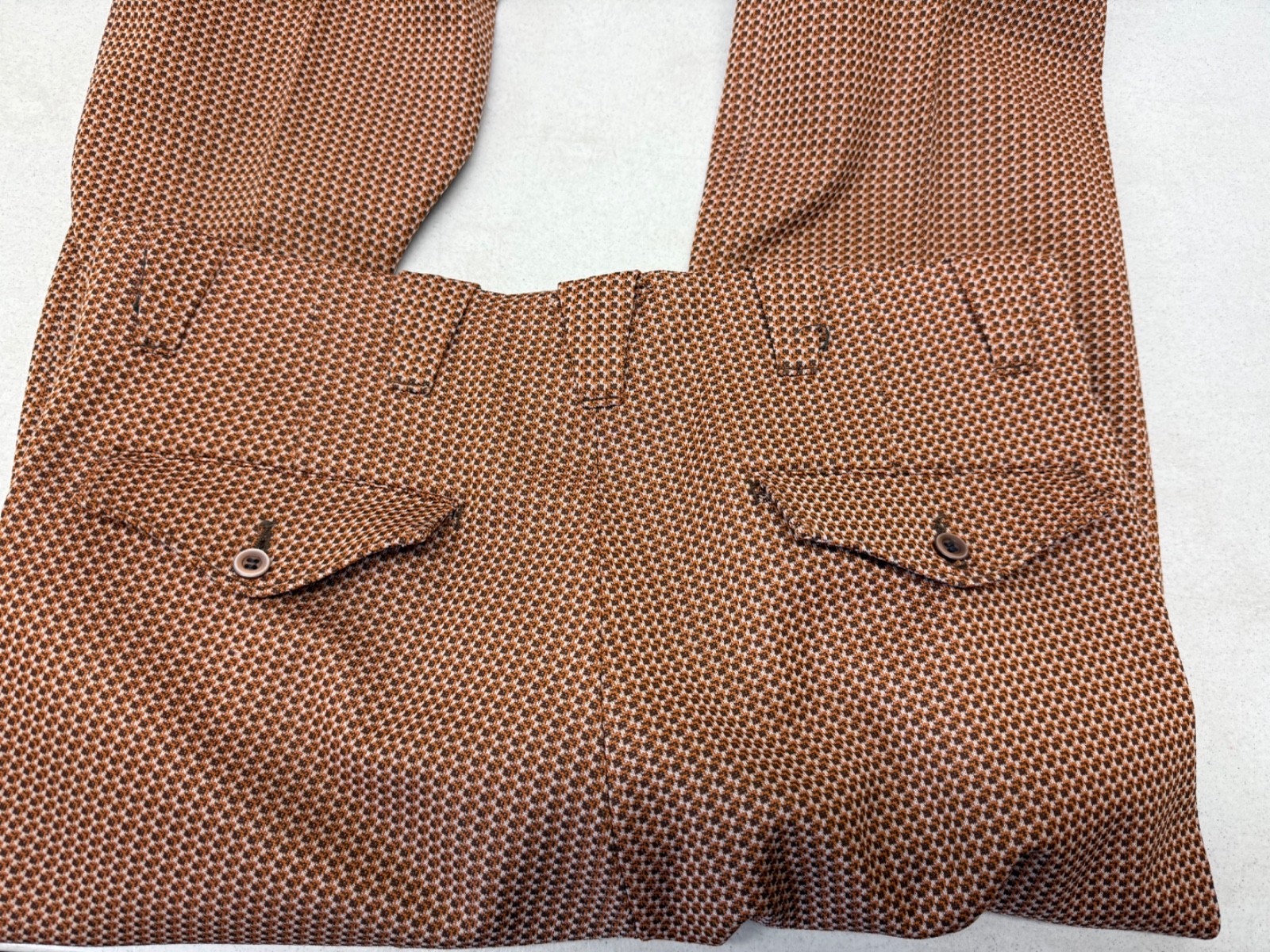 Vtg 60-70s H BAR C Ranchwear Mens 34x32 Multi Color Washable Poly Western Slacks