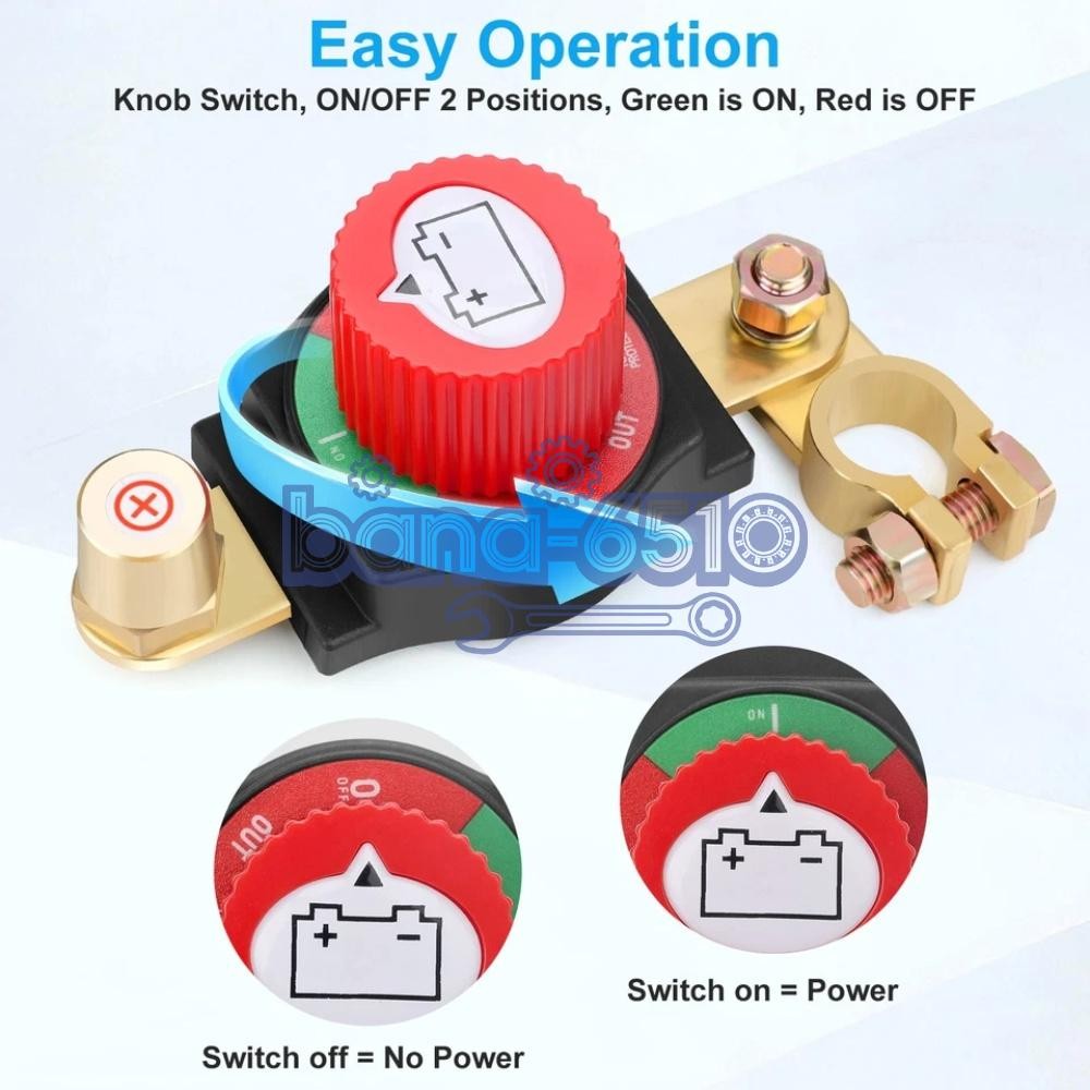 12V-48V Battery Power Cut Master Switch Disconnect Isolator On-Off Marine Car RV