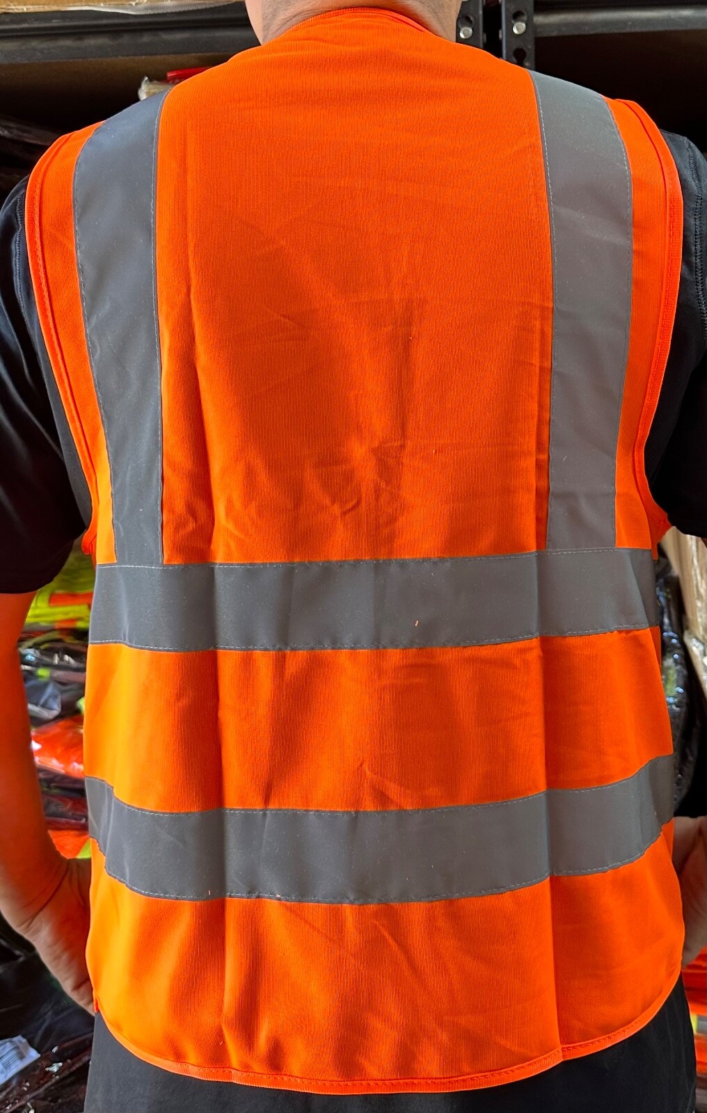 Crew Orange High Visibility Safety Vest With 2 Pockets