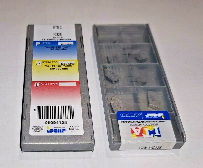 GTN 3 IC328 ISCAR *** 10 INSERTS *** FACTORY PACK ***