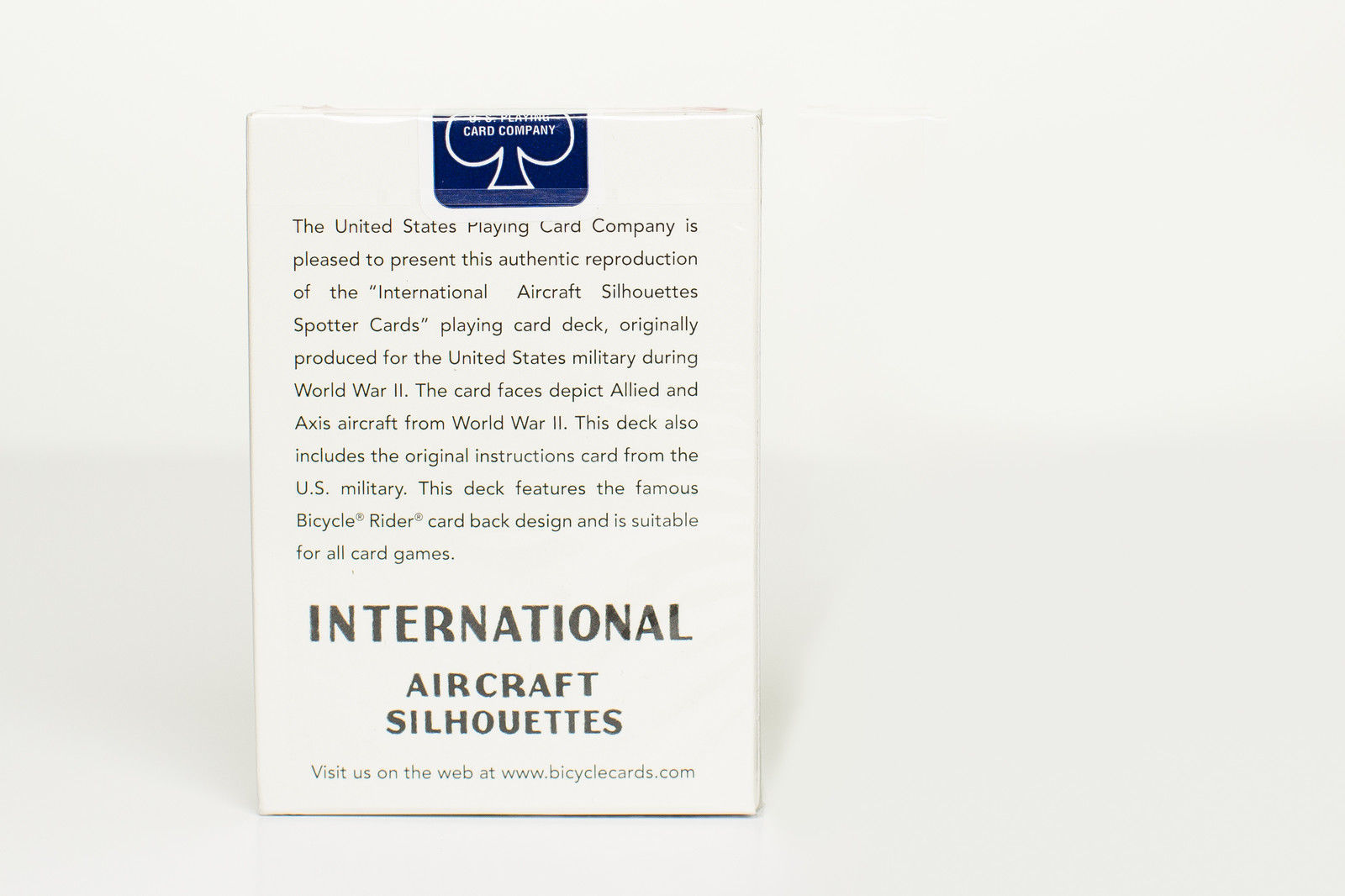 Spotter Cards, Reissue, WWII Aircraft, Bicycle Brand, Blue, USA MIS-0103-B