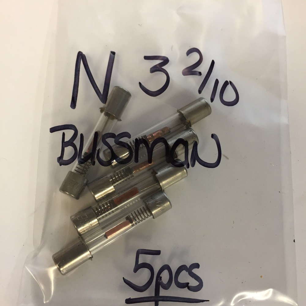 N 3 2/10 BUSSMANN 125 Volt Dual Element Time Delay FUSES  5 PCS NOS
