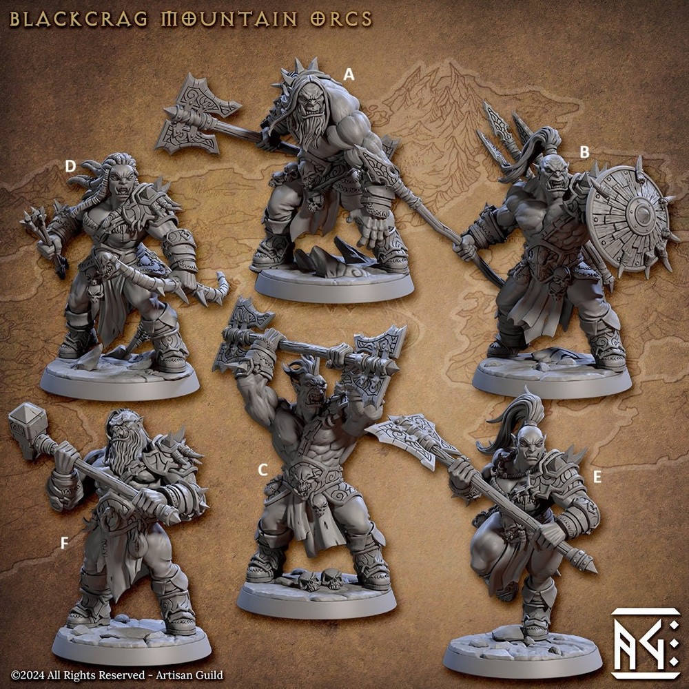 Mountain Orc Fighters | Artisan Guild Miniatures