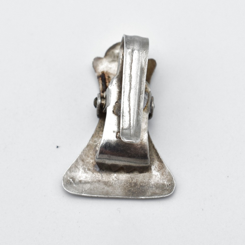 Antique Solid Silver Napkin Clip Art Deco 1937 Pattern Engraved