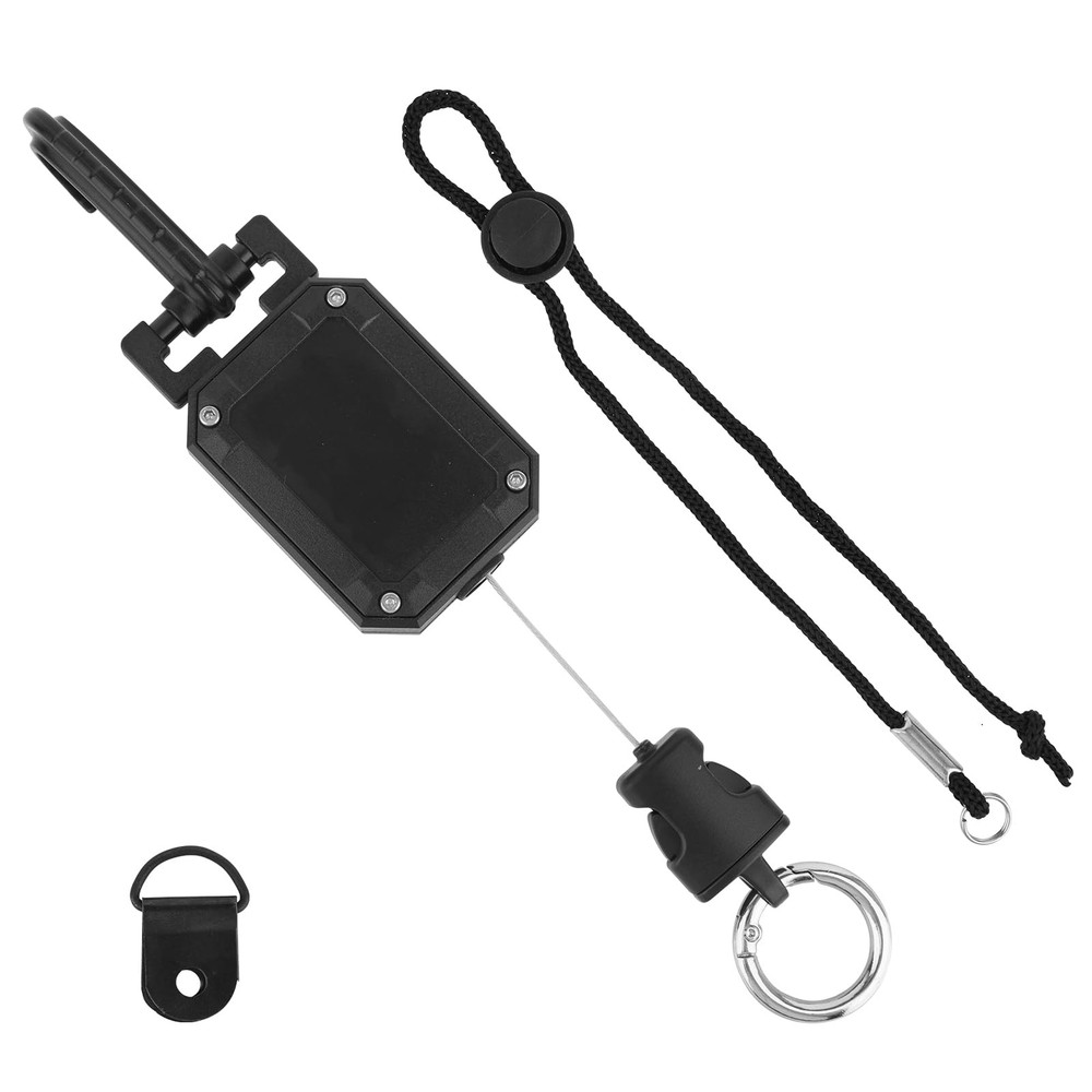 Retractable CB Mic Holder, CB Radio Microphone Hanger with D-Ring & Adjustabl...