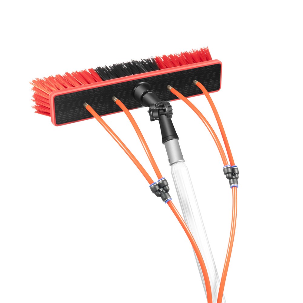 Window Solar Panel Cleaning Extendable Telescopic Pole Water Fed Brush Washer