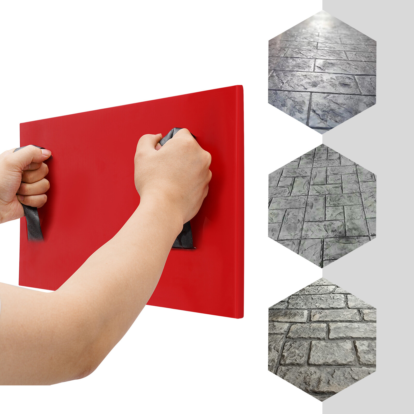 30x60cm Concrete Stamp Mat, Manual Concrete Texture Skin Concrete Texture Mat