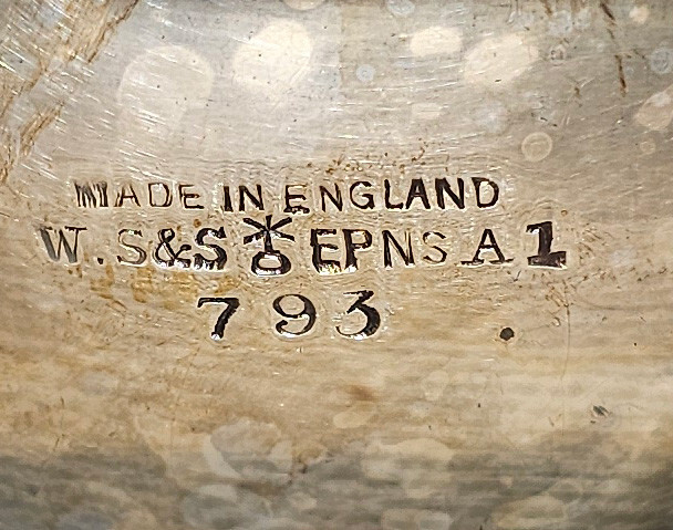 Antique WS&S (William Suckling & Sons) Silverplate Cream & Sugar #793, England