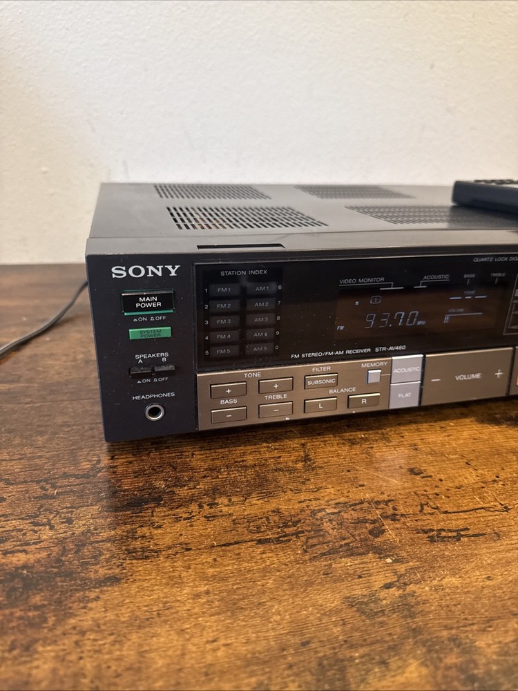 Sony STR‑AV460 Stereo Receiver — W / Remote Bundle Excellent EUC — Fully Tested