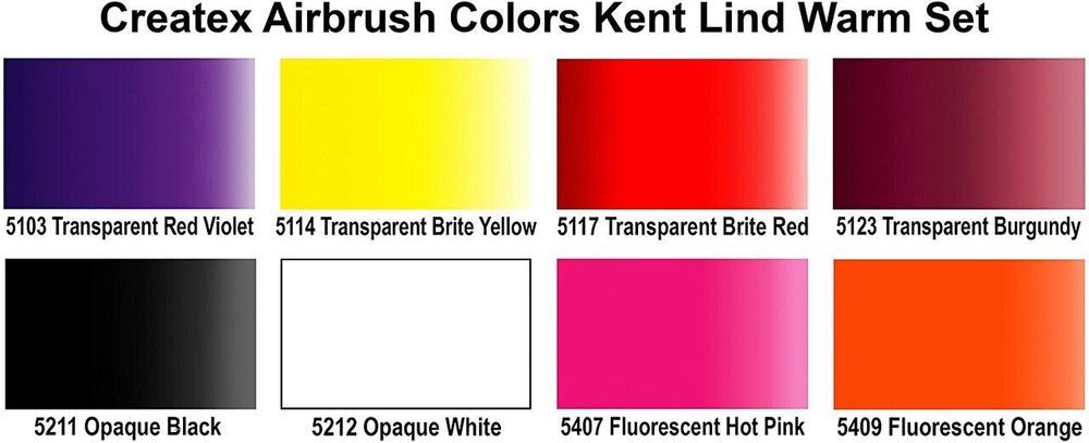 Createx Airbrush Colors Kent Lind Warm Set