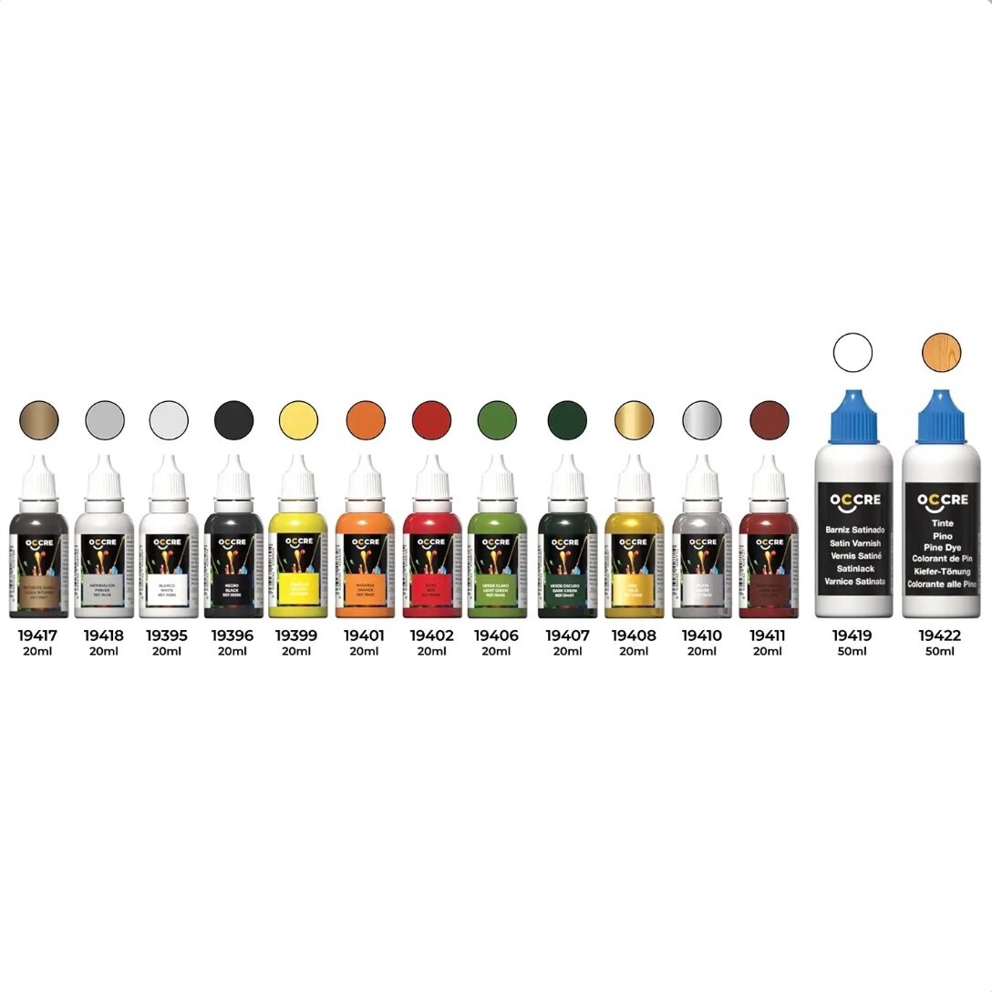 OCCRE. Hercules Tugboat Acrylic Paint Pack. (Set of 14 bottles)  REF:90546.