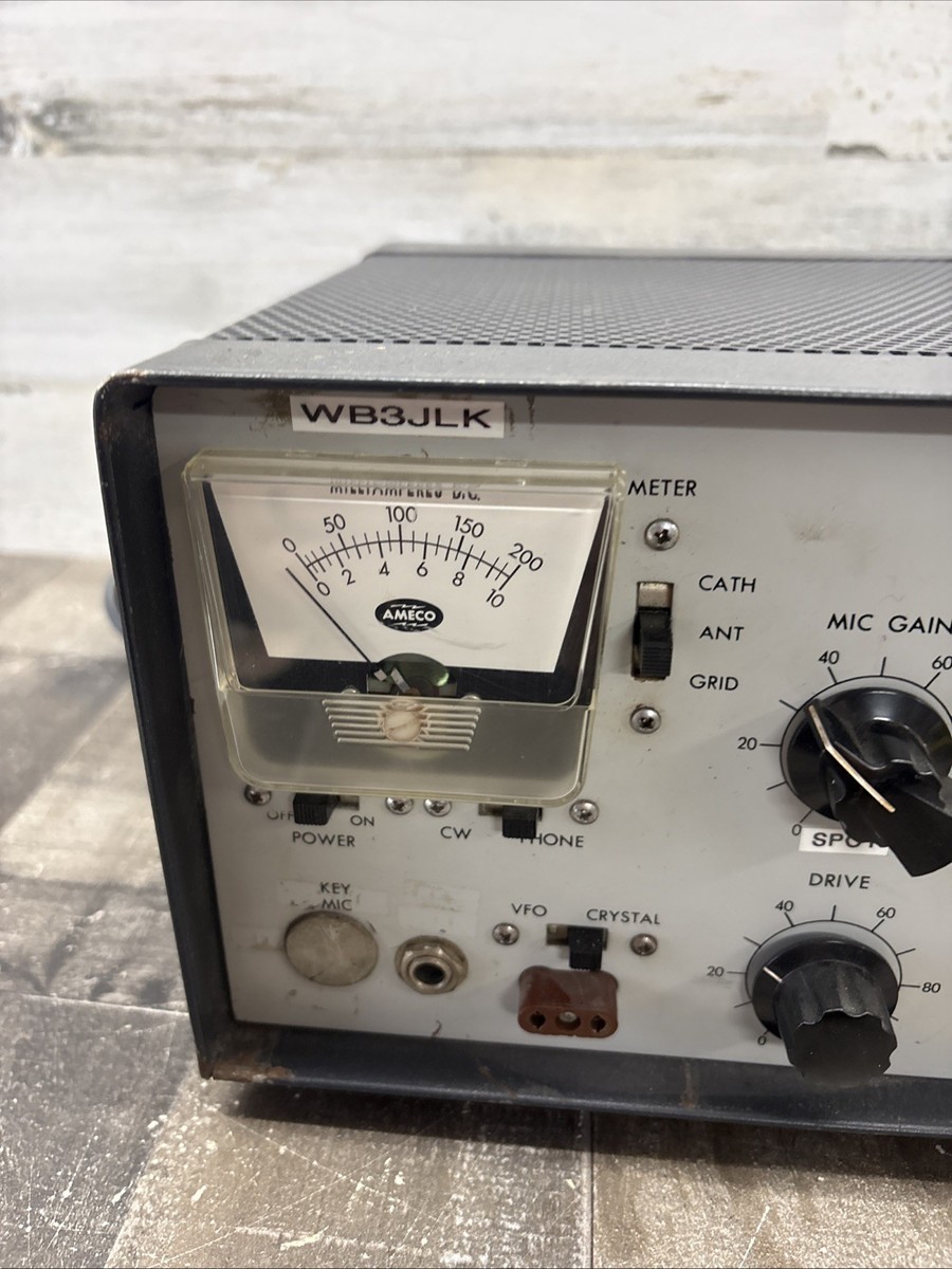 Ameco TX-62 6 & 2 meter Transmitter Old Vintage Ham Amateur Radio Tube Rig