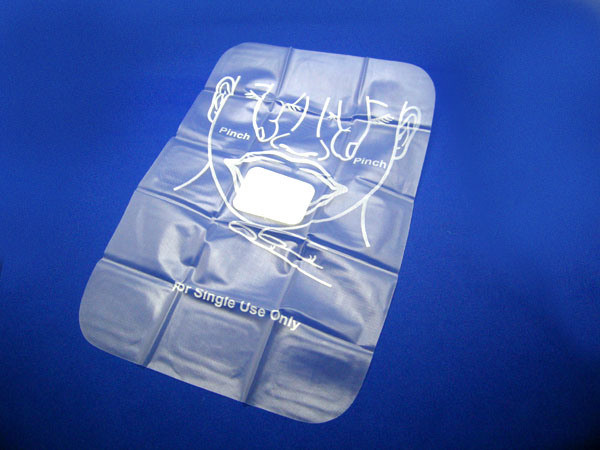 7 Bags of 50 CPR Facial Shields - Pocket Barrier Mask