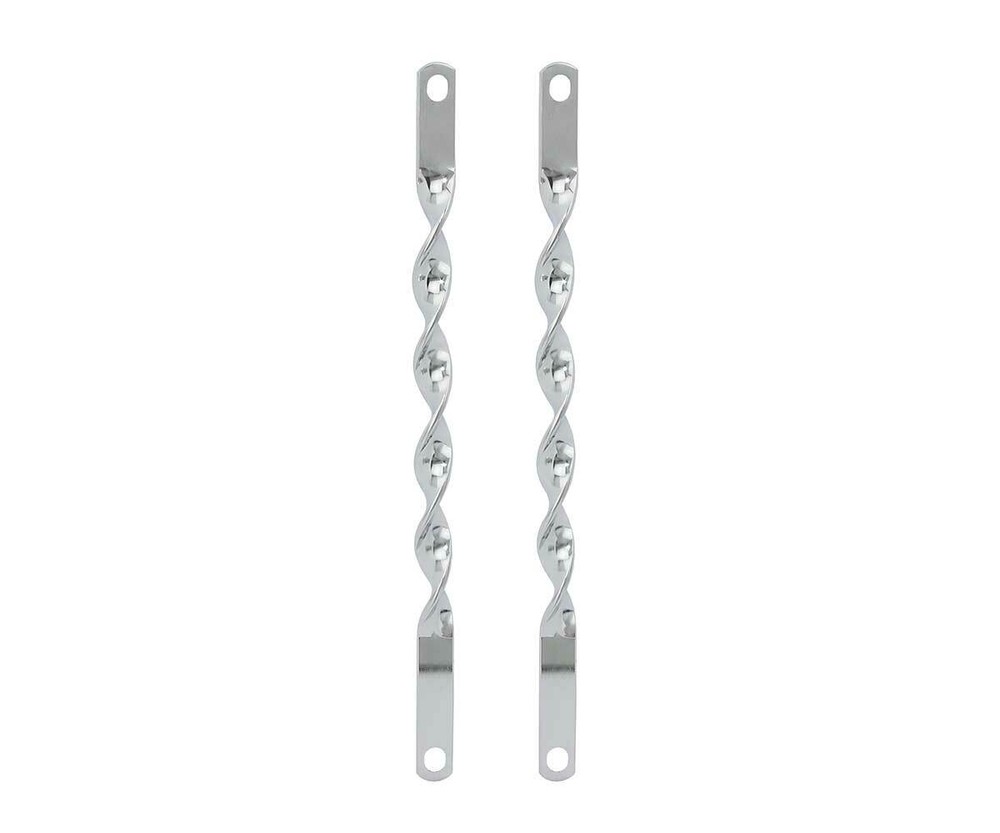 NEW! 12 TWISTED SPRING FORK BARS CHROME.