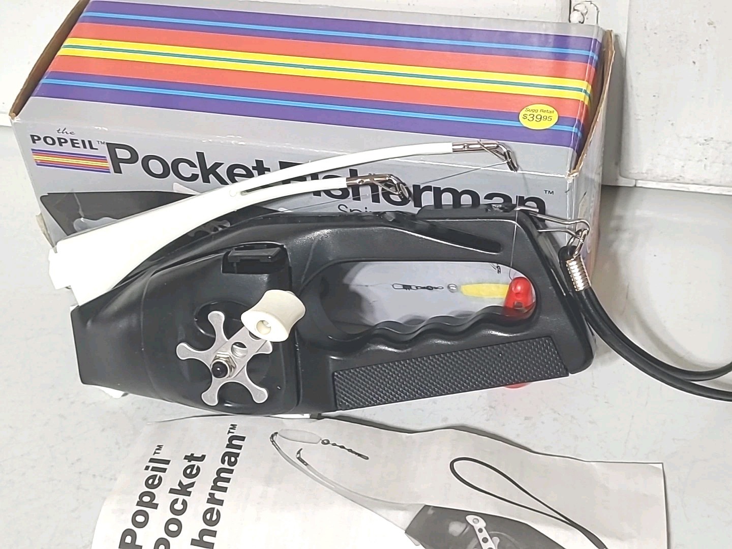 Ron Popeil Black Pocket Fisherman 1995 by Ronco USA MADE Spin Casting Outfit