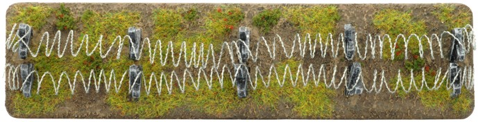 Battlefront BB132 Barbed Wire Obstacles (4) Gaming Terrain