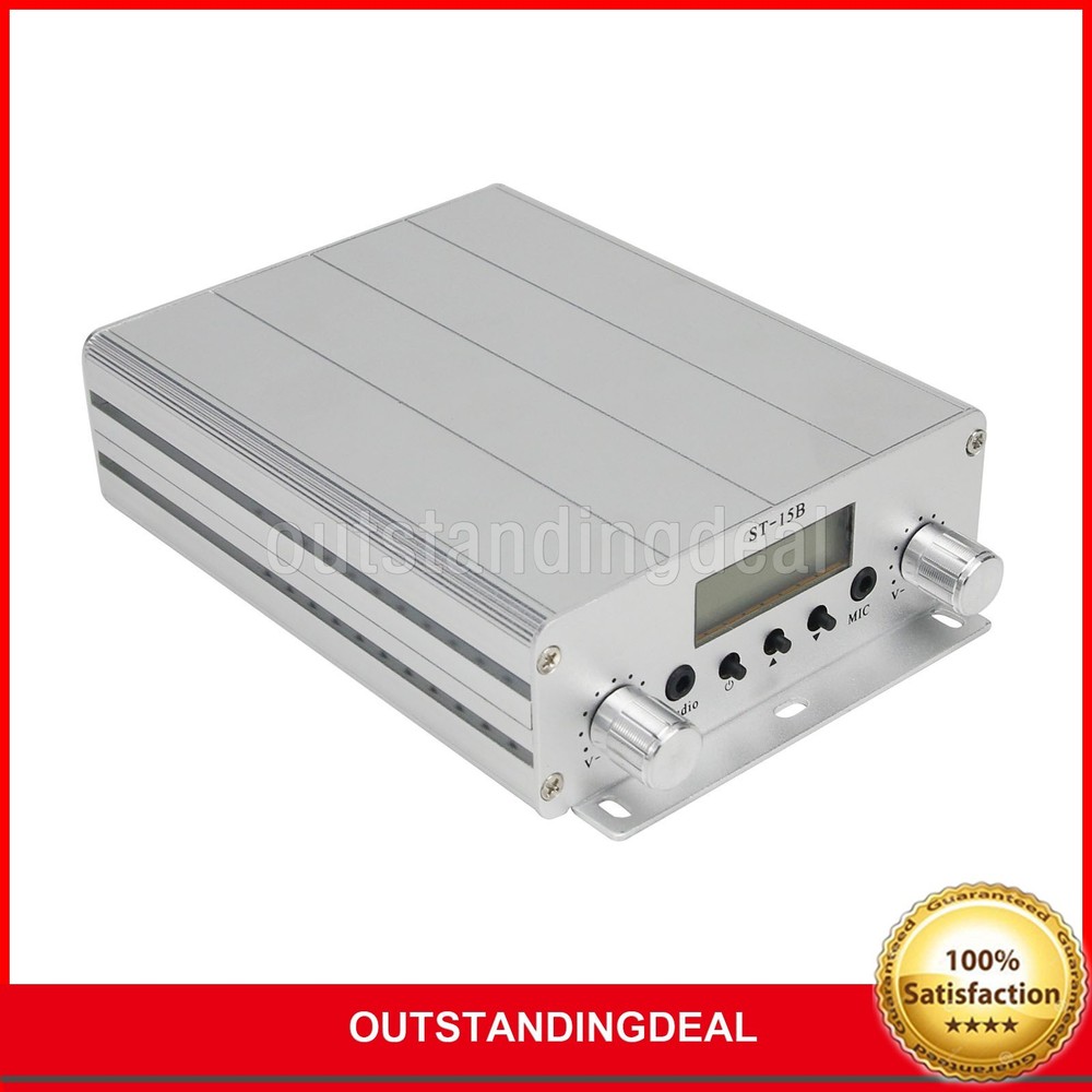 ST-15B 15W FM Broadcast Transmitter Stereo PLL FM Radio Broadcast Station ot25
