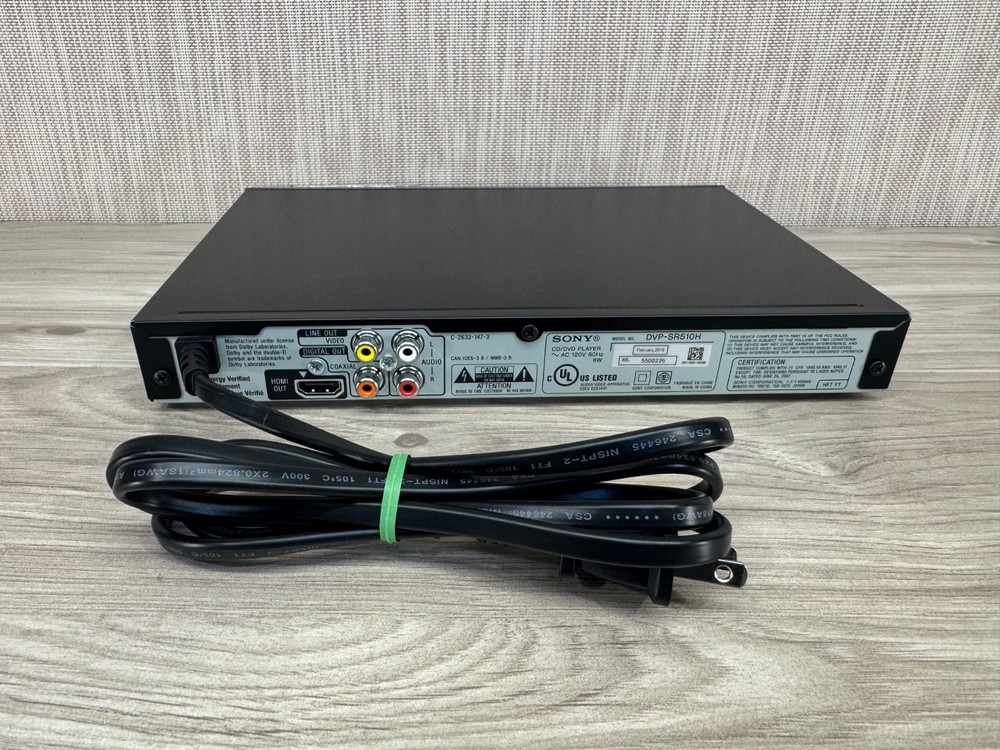 Sony DVP-SR510H CD/DVD Player w/ Remote Control