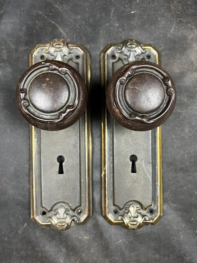 Corbin 1923 Anvers Passage Set Knobs, Plates, Mortise G-14502