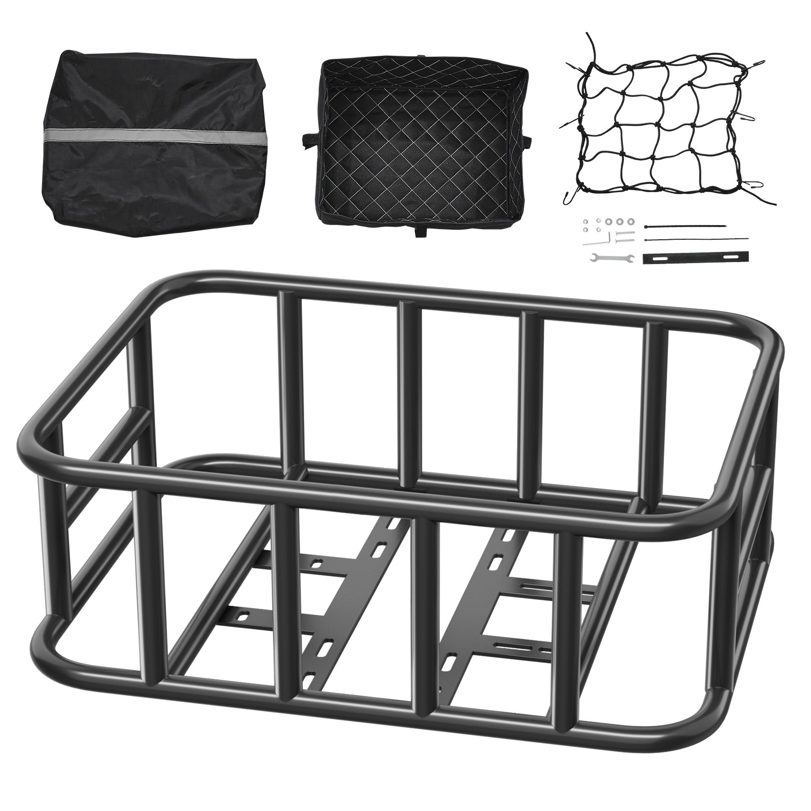 Rear Bike Basket Medium Bicycle Basket Cargo Net Rainproof Cover Liner