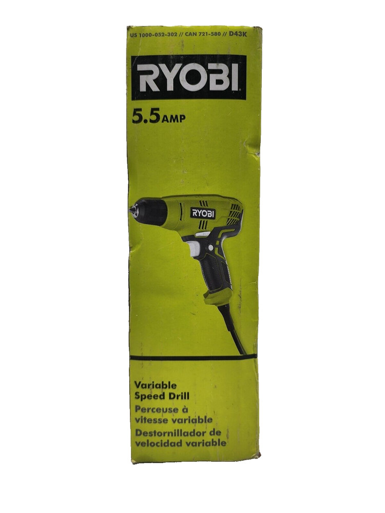Ryobi D43K 5.5 Amp Corded 3/8 in. Variable Speed Compact Drill/Driver with Bag