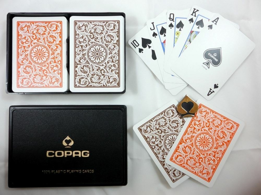 COPAG 1546 Orange & Brown - Regular Index - Poker