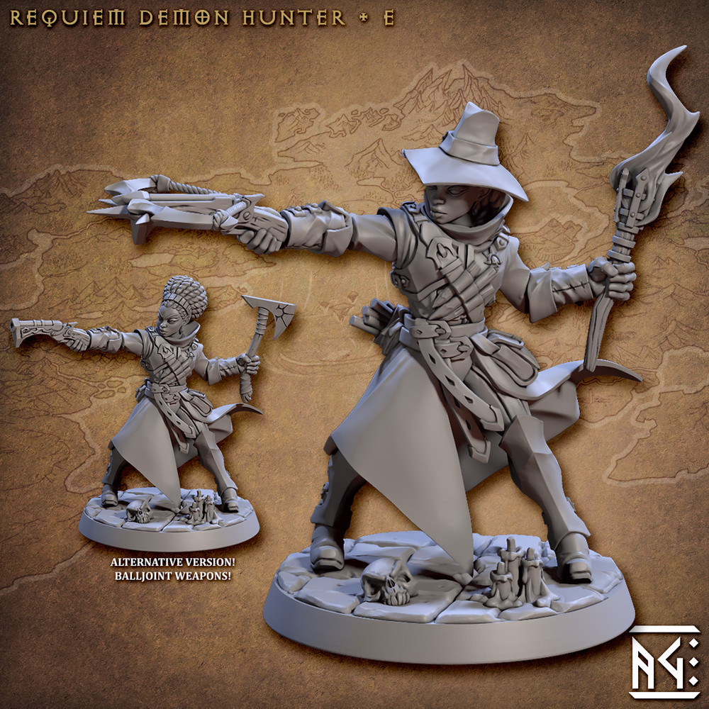 Demon Hunter E - Artisan Guild - Fantasy D&D Miniature