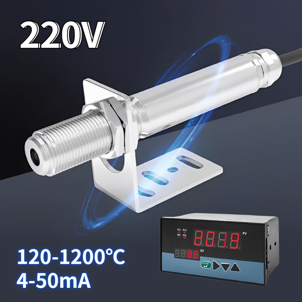 220V Industrial Infrared Thermometer Sensor Non-contact Temperature Controller