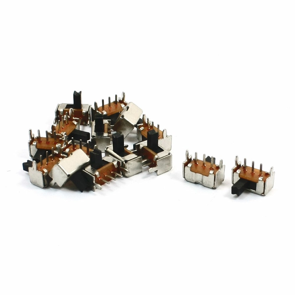 15 Pcs 3 Pin 2 Position SPDT Panel PCB Horizontal Mount Slide Switch