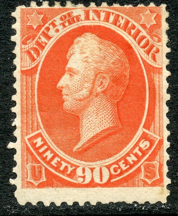 1873 90c INTERIOR OFFICIAL MINT, OG #O24