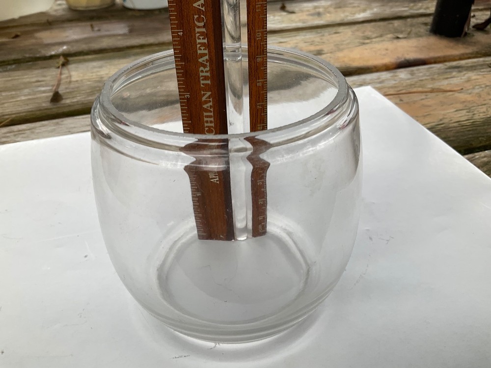Unmarked Clear Glass Lantern Replacement Globe