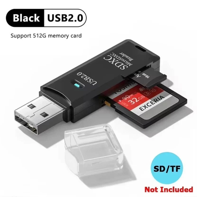 USB 2.0/3.0 Micro SD SDHC TF Card Reader Memory Adapter for PC Laptop Camera