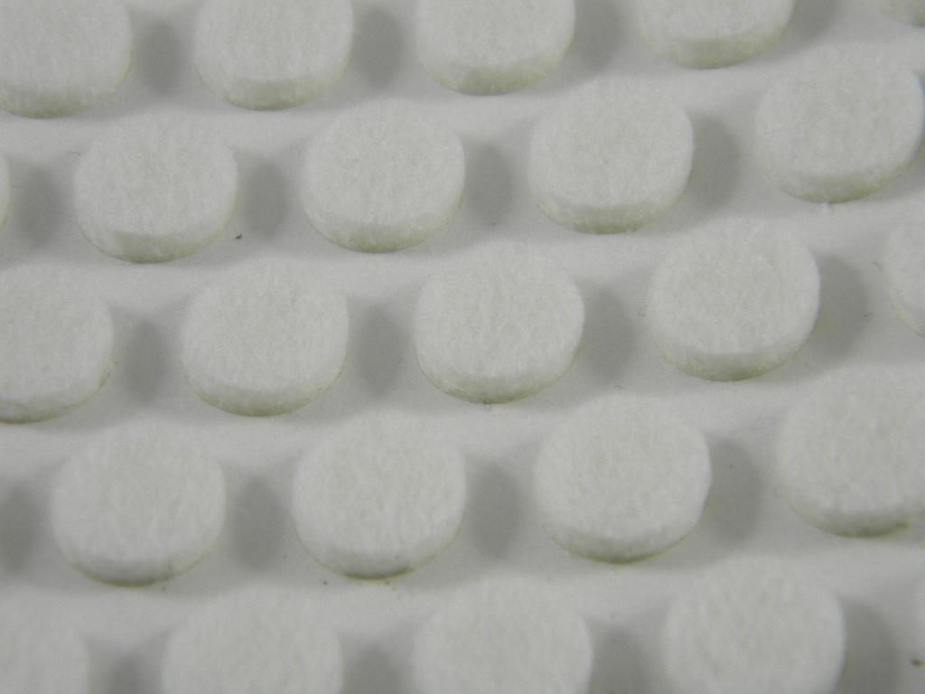 LOT OF 96 Self Adhesive  FELT CABINET DOOR BUMPERS  WHITE
