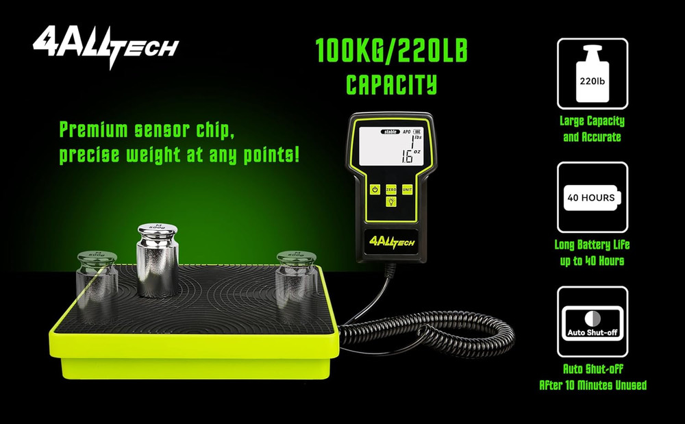 220LBS Electronic Refrigerant Charging Weight Scale High Precision Large Screen