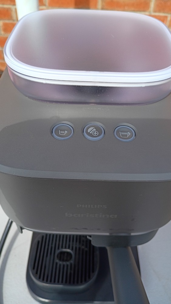 Philips Baristina Automatic Espresso Machine Grind-Tamp-Brew System Used Read