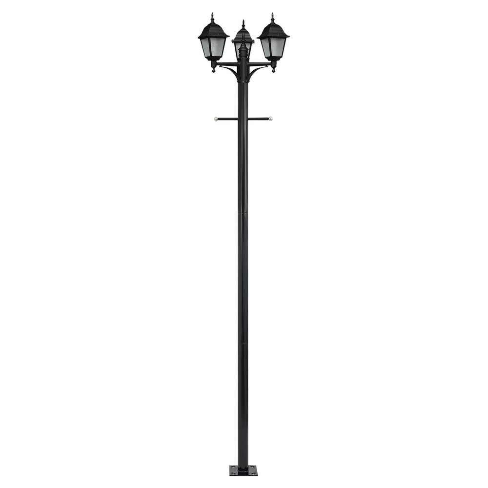 3m Split Street Light Pole,Outdoor Lamp Post for Driveway, Pathways, Front Yard