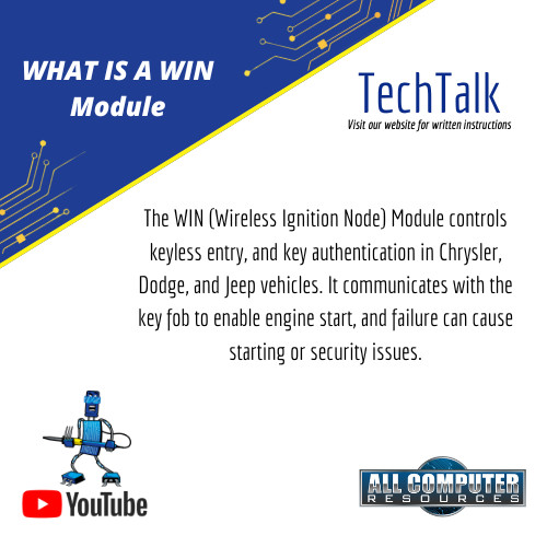Volkswagen Routan WIN Module Wireless Ignition Node -Programmed w/Keys