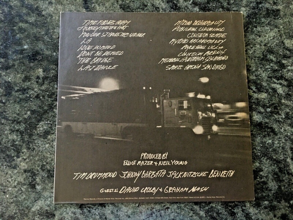 NEIL YOUNG TIME FADES AWAY 1973 ORIGINAL VINYL LP W/ INSERT