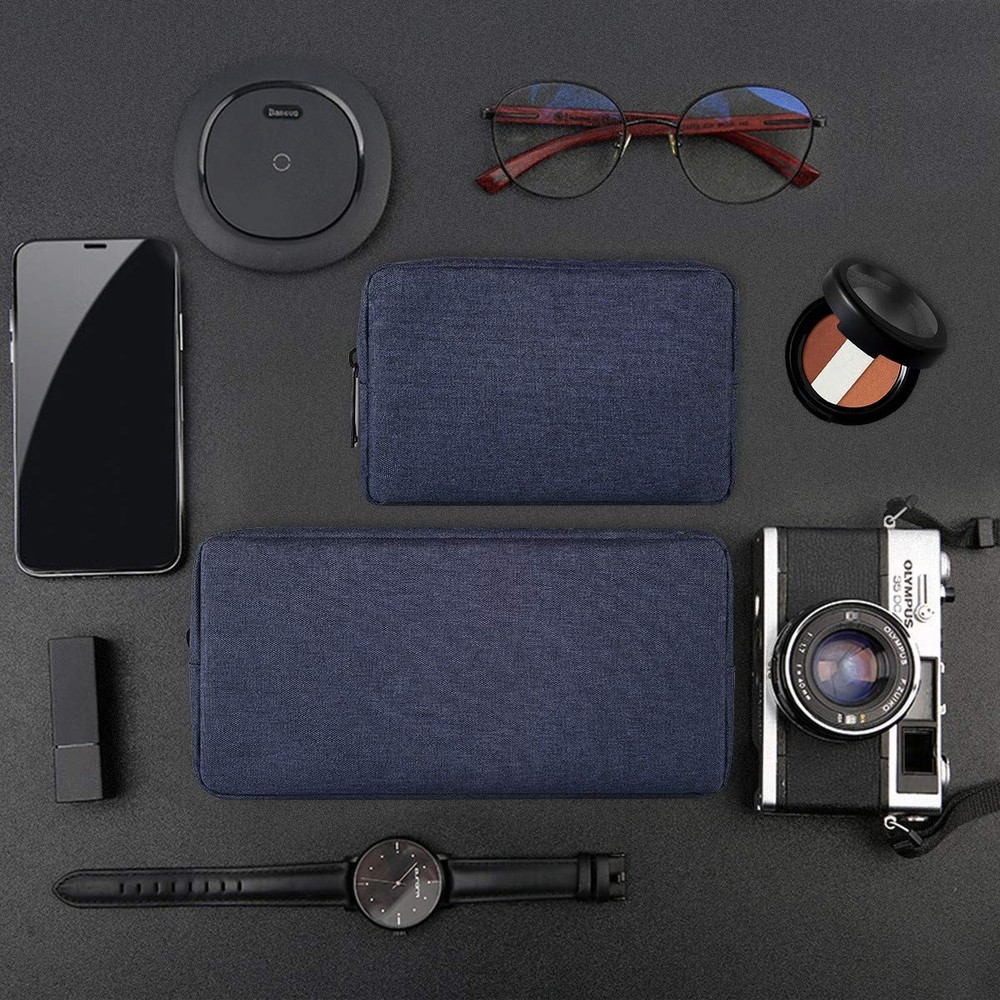 2-Pack Portable Storage Pouch Bag, Universal Electronics Accessories Case Cab...