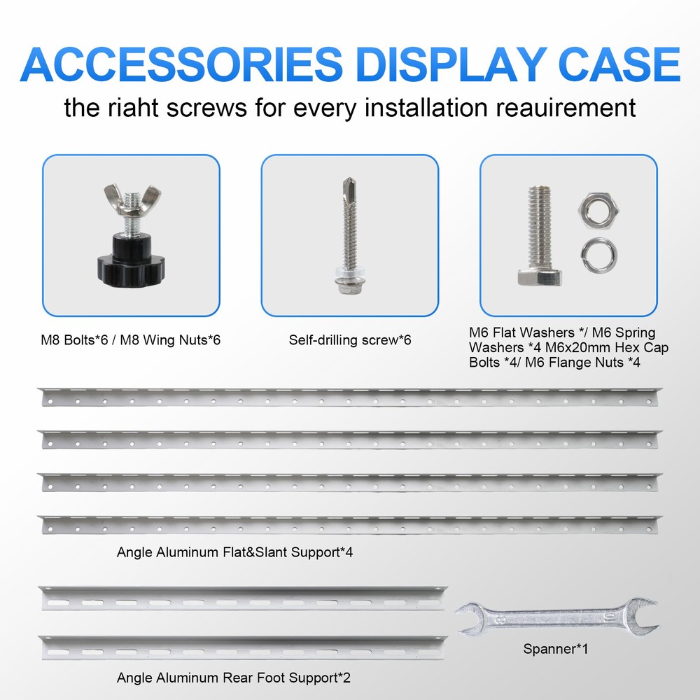 45 inch 0 - 90°Adjustable Solar Panel Mounting Brackets (1Set)
