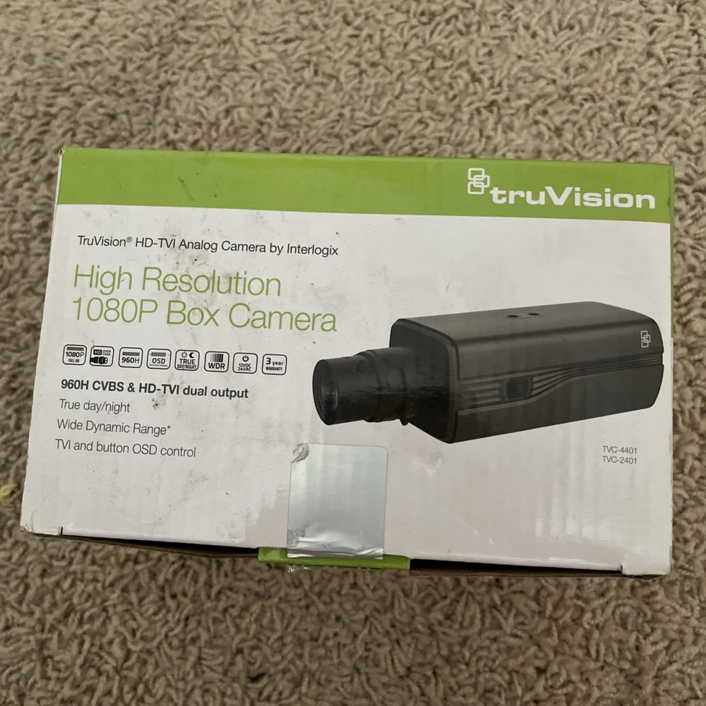 True vision, high resolution, 1080 P box camera, industrial security camera