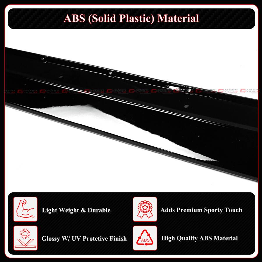 For 2017-2023 BMW F90 M5 G30 530i 540i MP Style Gloss Black Side Skirt Extension