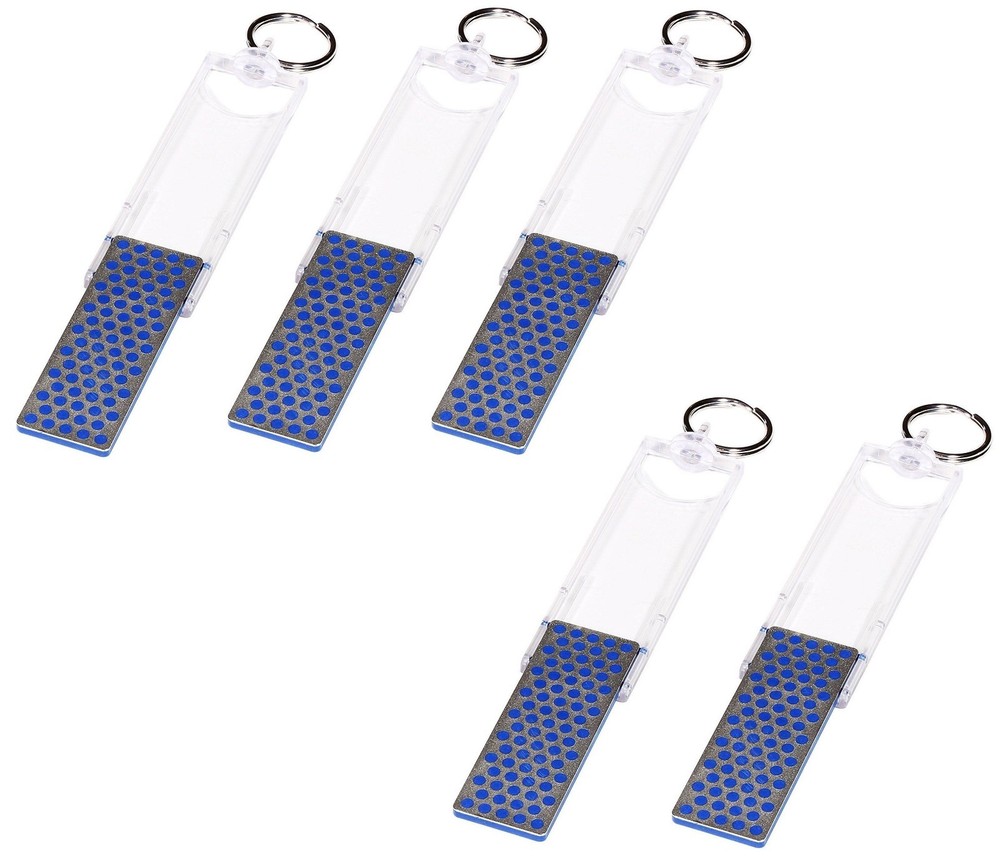 5 PACK DMT Mini-Sharp Keychain Sized Diamond Knife Sharpener w/Coarse Grit 5 ⅝"