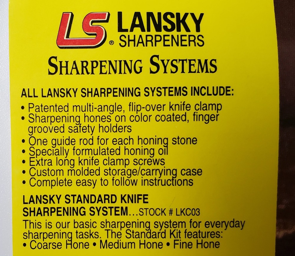 Lansky Sharpeners Standard Knife Basic Sharpening System Fine Coarse Medium