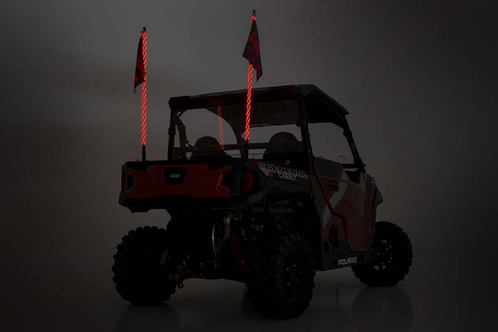 Rough Country Multi Color 4' LED Whip Light Pair