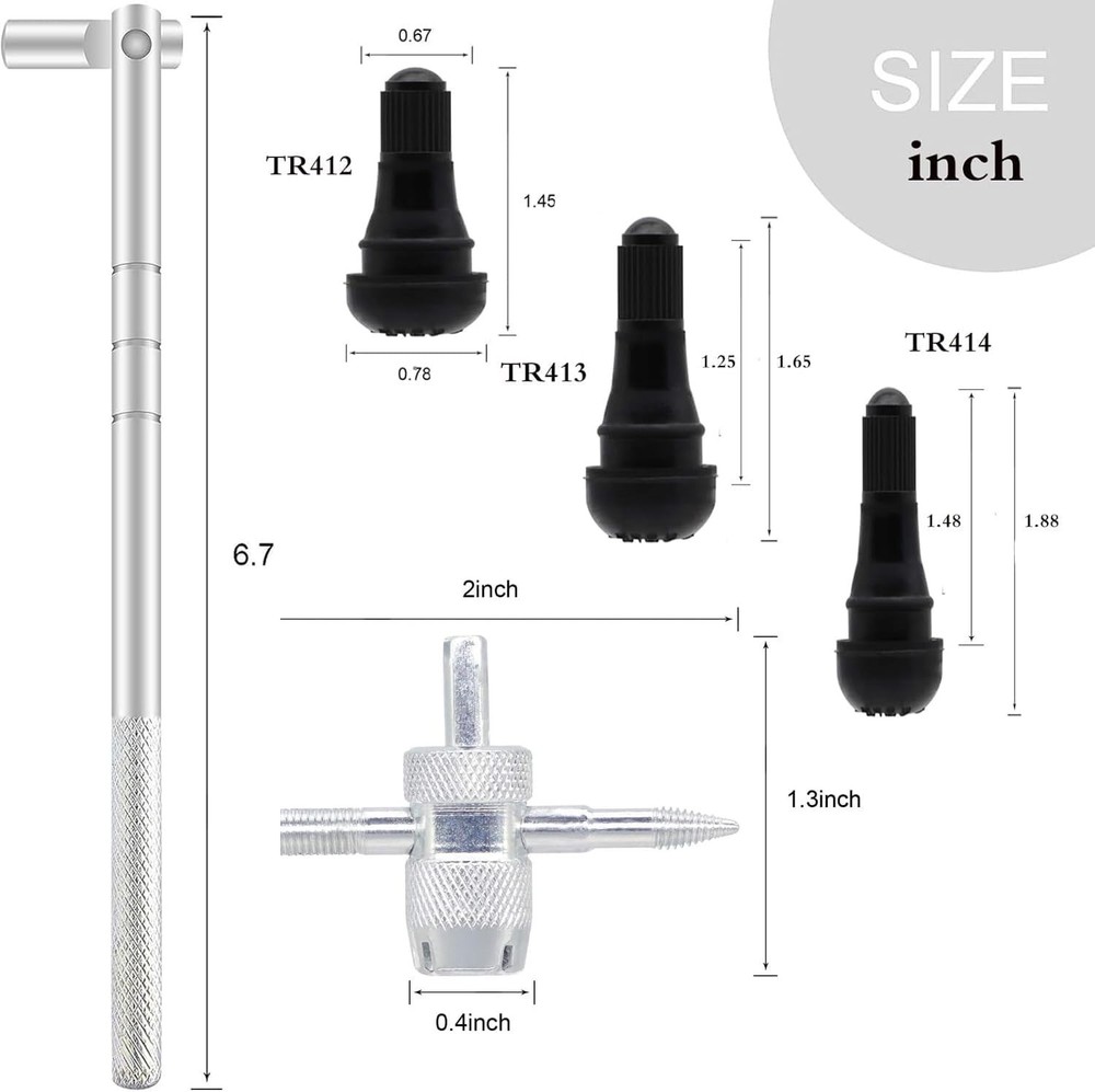 Tire Valve Stem Core Remover&Installer/Replacement Tool Kit For TR413 Valve Core