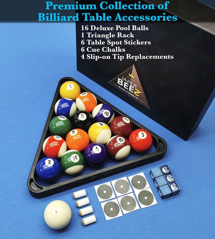 Regulation Billiard Ball Set with Triangle