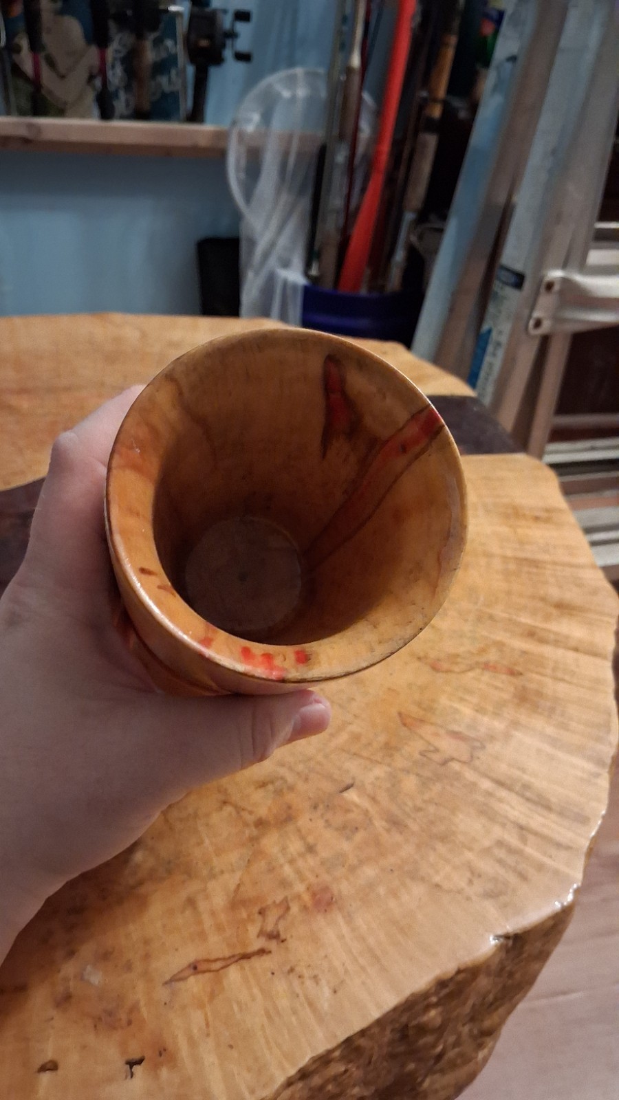 Hand Made Box Elder Wooden Goblet